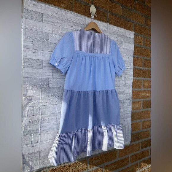 Pomander Place Tuckernuck Quinn Dress Tier Mini Swing Serenity Blue size small - Picture 7 of 9
